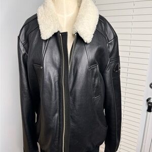 Moose knuckle leather bomber